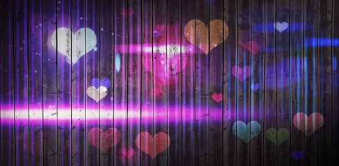 Poster - Composite image of wooden planks background