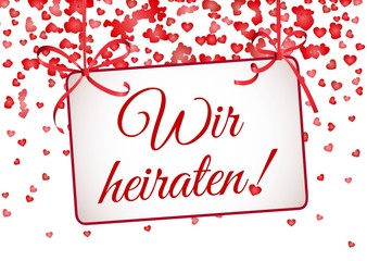 Wall Mural - Wir heiraten