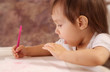 © aletia2011 - Little girl drawing at home