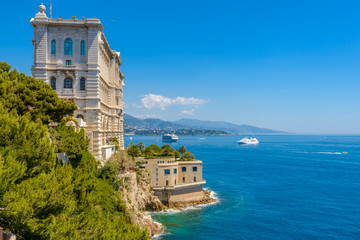 Side of Oceanographic Institute museum in Principality of Monaco