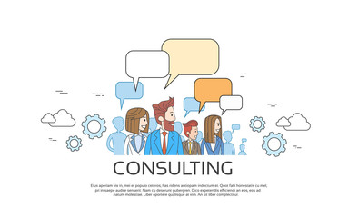 Poster - Business People Consulting Group Talking Discussing Chat Communication Social Network
