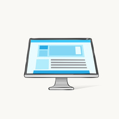 Poster - modern computer desktop monitor application