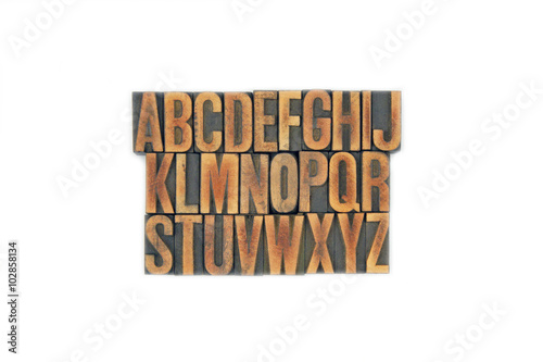 Alphabet Lettres Majuscules A B C D E F G H I J K L M N O P Q R S T U V W X Y Z Caracteres D Imprimerie En Bois Buy This Stock Photo And Explore Similar Images At Adobe Stock Adobe Stock