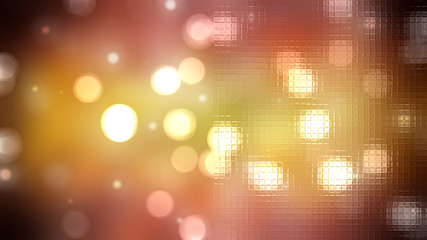 Bokeh light, shimmering blur spot lights on orange abstract