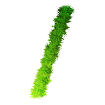Conceptual green grass 3D font isoalted