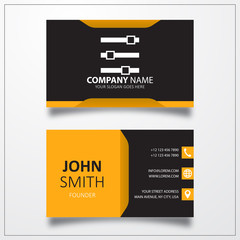 Sticker - Equalizer icon. Business card template