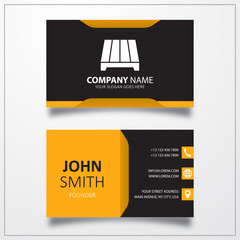 Poster - Pallet icon. Business card template