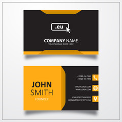 Wall Mural - Domain EU icon. Business card template