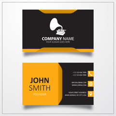 Wall Mural - Gramophone icon. Business card template