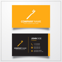 Poster - Toothbrush icon. Business card template