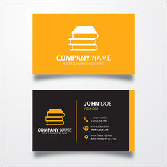 Aufkleber - Book icon. Business card template