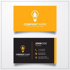 Poster - Ecology bulb icon. Business card template