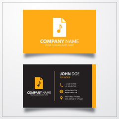 Canvas Print - MP3 music file icon. Business card template