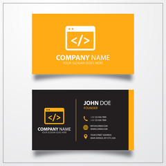 Fototapete - Coding icon. Business card template