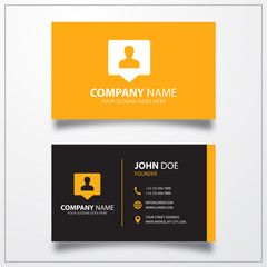 Poster - User location icon. Business card template