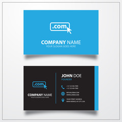 Aufkleber - Domain COM icon. Business card template