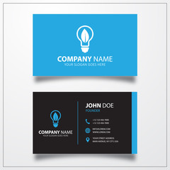 Poster - Ecology bulb icon. Business card template