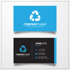 Wall Mural - Recycle icon. Business card template