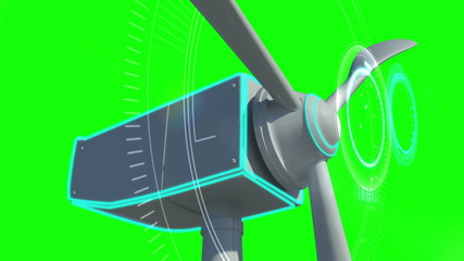 Wall Mural - Animation of wind turbine