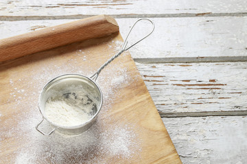 Wall Mural - Preparing gingerbread cookies for christmas.