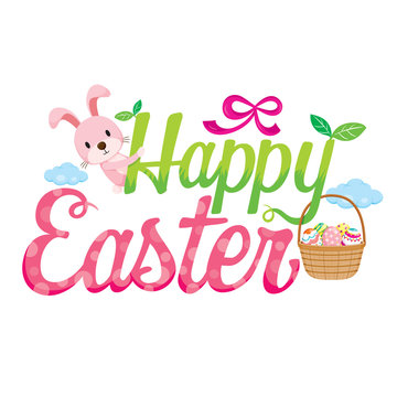 Happy Easter Letter Decorating, Easter, Spring Season, Animal, Nature, Decorating, Objects, Festive, Celebrations