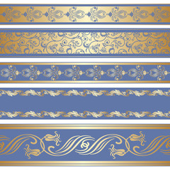 Wall Mural - Vector set of decorative ribbon.