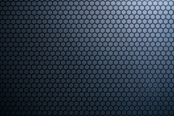 Blue honeycomb metal background