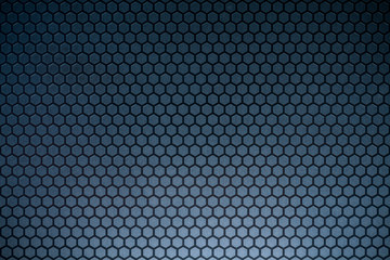Blue honeycomb metal background