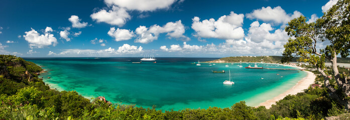 Wall Mural - Sandy ground, Anguilla island, Caribbean sea