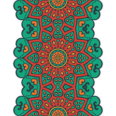 Poster - Ethnic floral seamless pattern