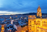 Fototapeta  - Malaga, Andalusia, Spain, view from the roof of building