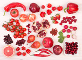 Red fruit and vegetables