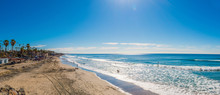 Panoramic View Of Coastline In San Diego