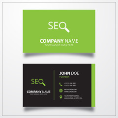 Wall Mural - Seo icon. Business card template