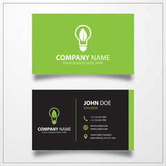 Poster - Ecology bulb icon. Business card template