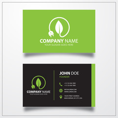 Aufkleber - Energy saving icon. Business card template