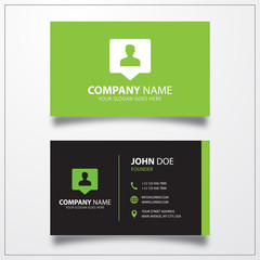 Poster - User location icon. Business card template