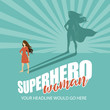 
Superhero woman design template EPS 10 vector