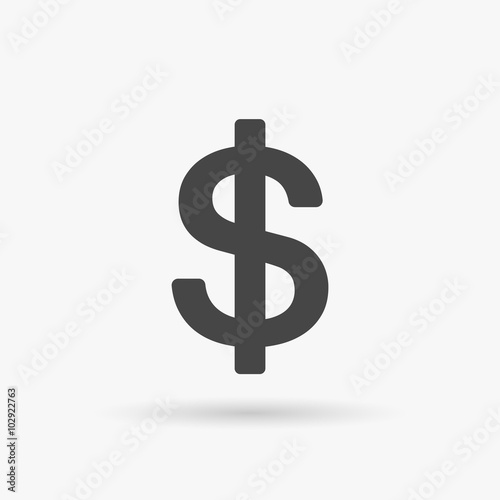 Fotografia, Obraz Dollar symbol. Dollar icon. Vector illustration.