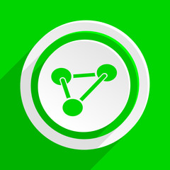 Poster - green flat vector icon