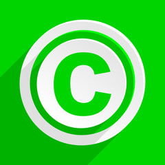 Poster - green flat vector icon