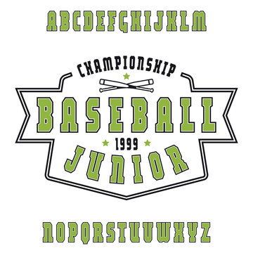 Serif font with contour