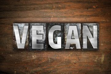 Poster - Vegan Concept Metal Letterpress Type