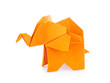 Orange elephant of origami