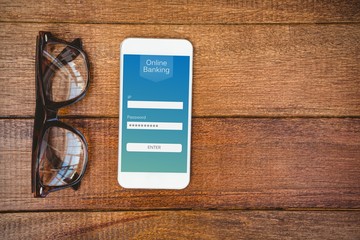 Poster - Composite image of online banking