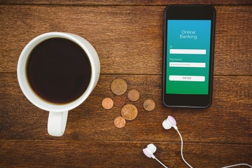 Poster - Composite image of online banking