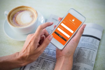 Poster - Composite image of online banking