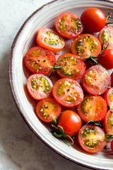 Wall Mural - cherry tomatoes with black pepper