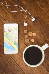 Poster - Composite image of map app