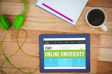 Poster - Composite image of online university interface